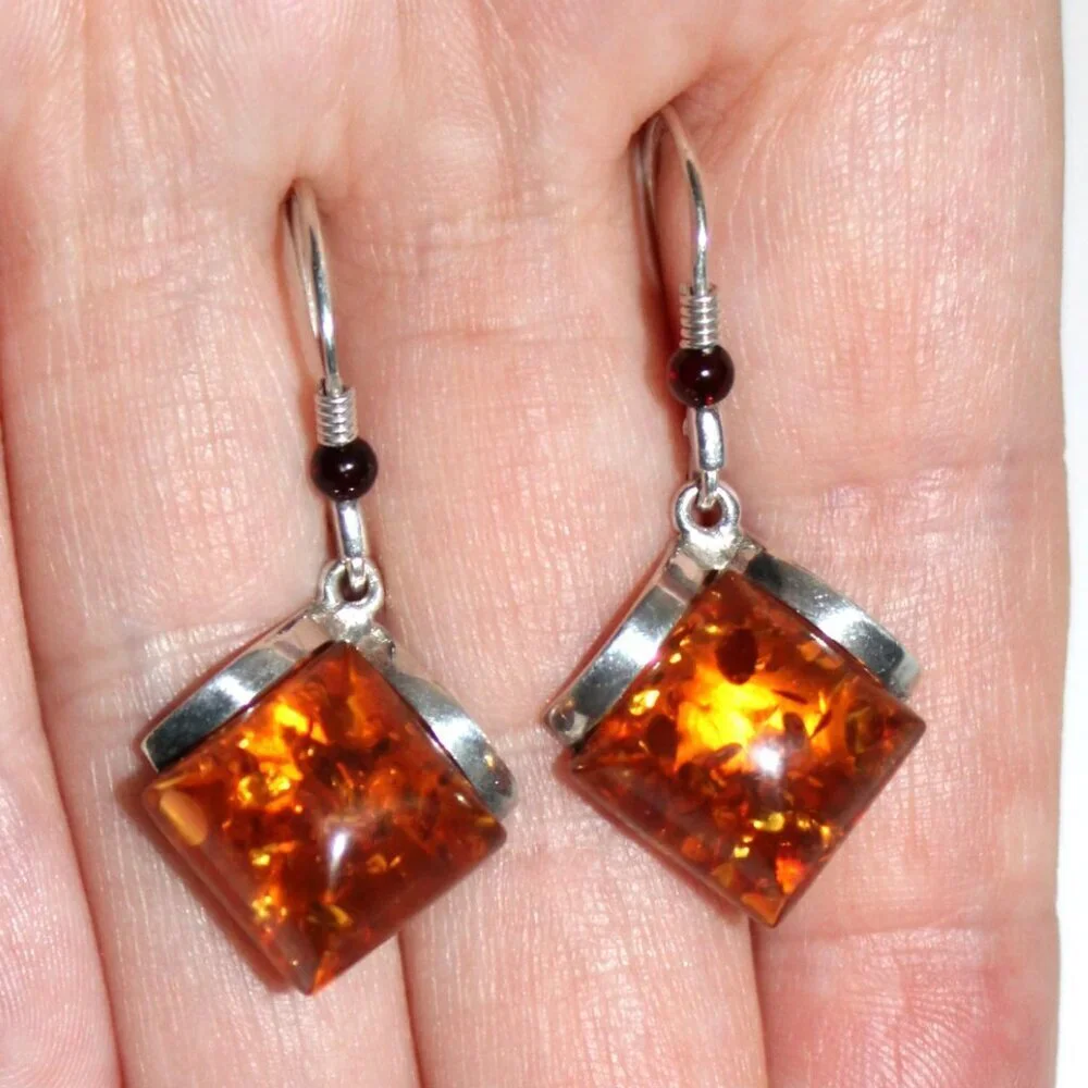 Sterling Silver Copal Earrings - Picture 5 of 5